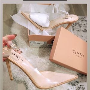 SIMMI Clear Court Slingback Heels